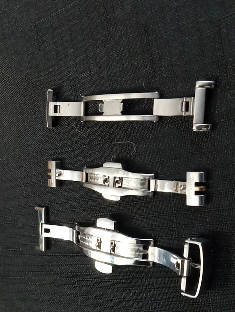 Parnis Stainless Steel Watch Band Deployment Clasp Bundle